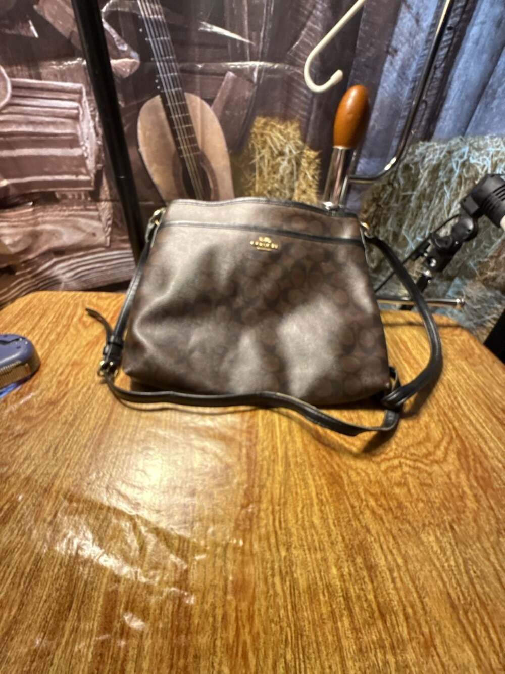 Coach Signature Shoulder Bag Crossbody Pouch F58297 From Japan